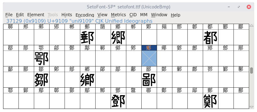 Font Forge Clear Result